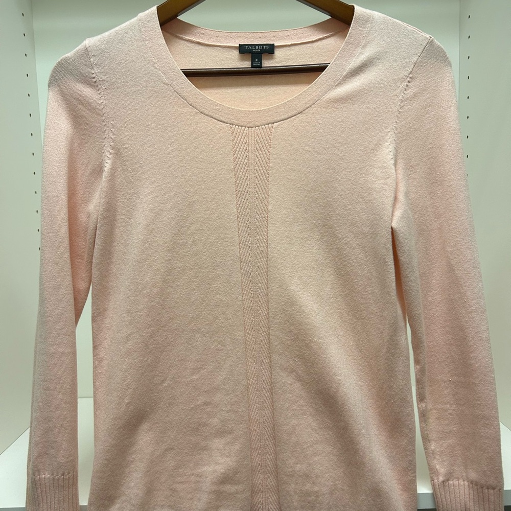 Talbots Women's Long Sleeve Tee - Light Pink